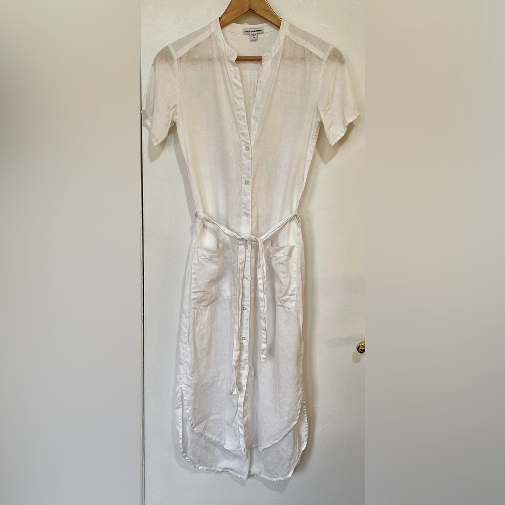 James Perse linen button down dress, size 0